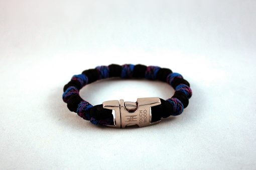 blue camo beads paracord bracelet back